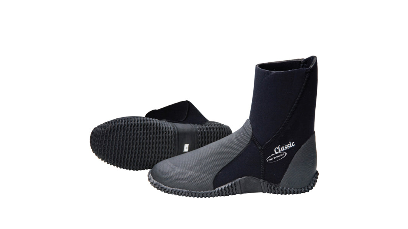 Mirage Neoprene Black Super Stretch Classic Zipless Water Sport Boot 