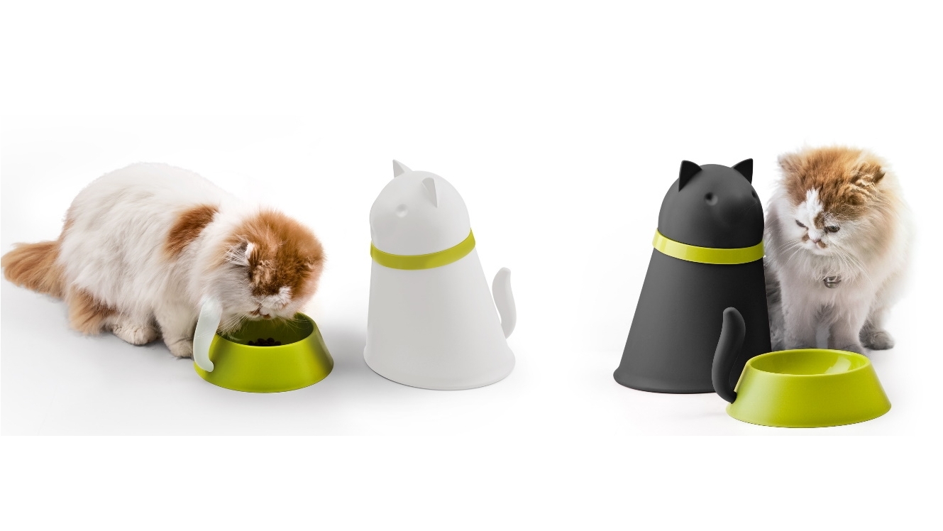 Qualy Kitt Pet Bowl with Storage