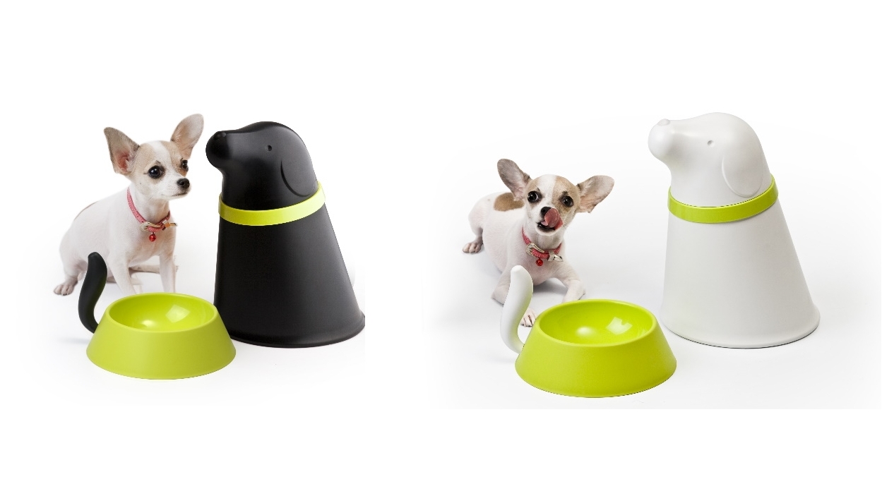 Qualy Pupp Pet Bowl with Storage
