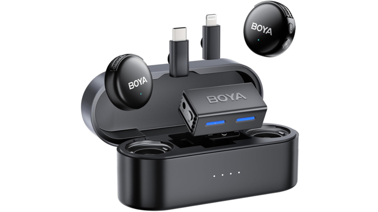 Boya BoyaLink 3 AI-Powered Wireless Microphone (USB-C, Lightning)