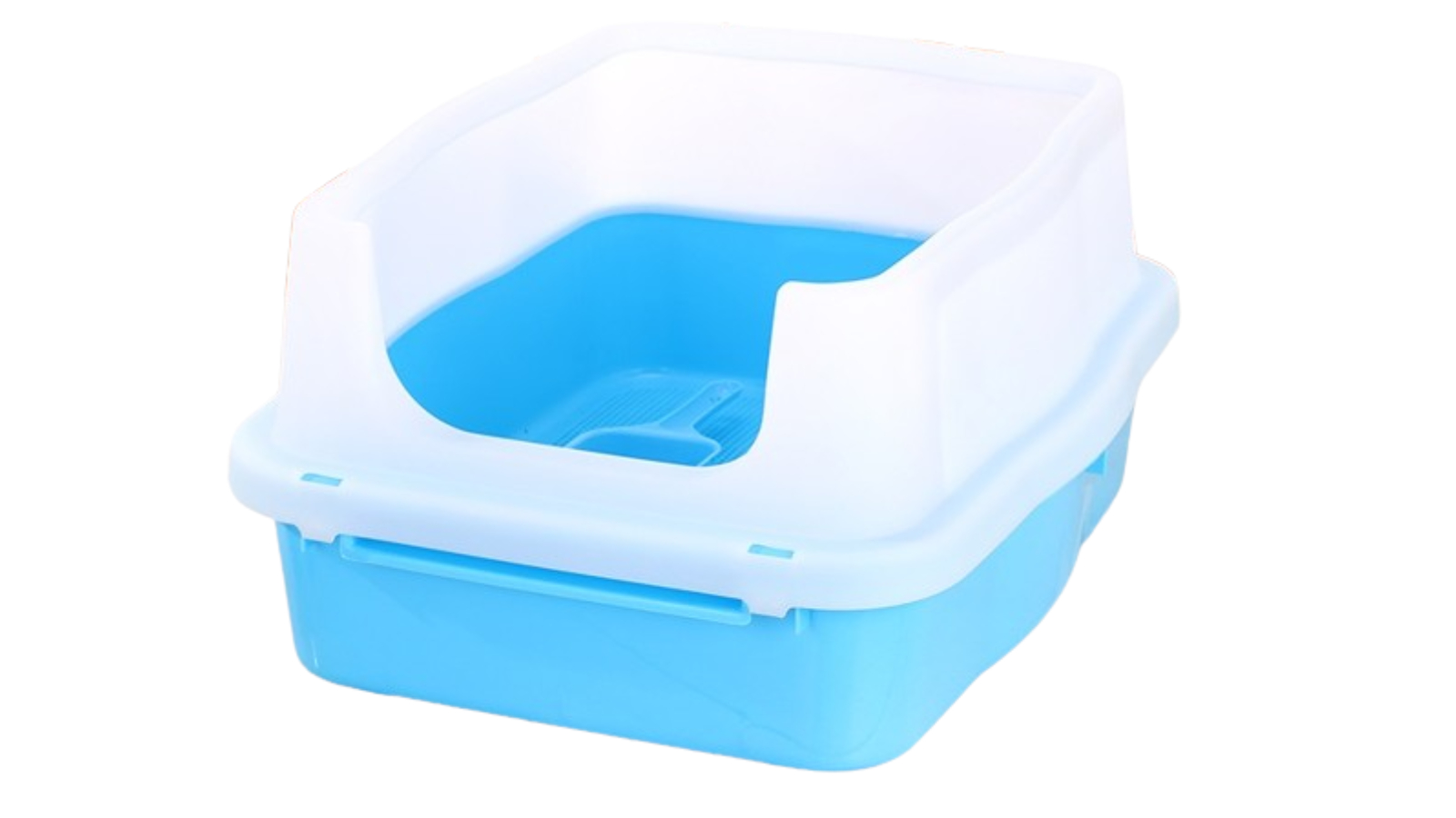 YES4PETS Large Deep Cat Litter Tray with Scoop - Blue