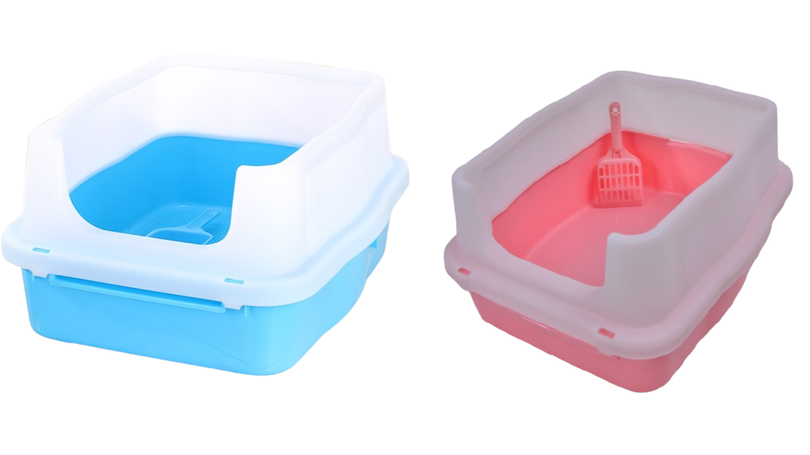 YES4PETS Large Deep Cat Litter Tray with Scoop