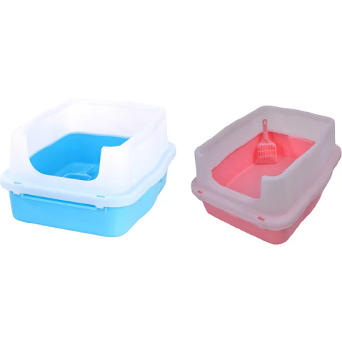 YES4PETS Large Deep Cat Litter Tray with Scoop