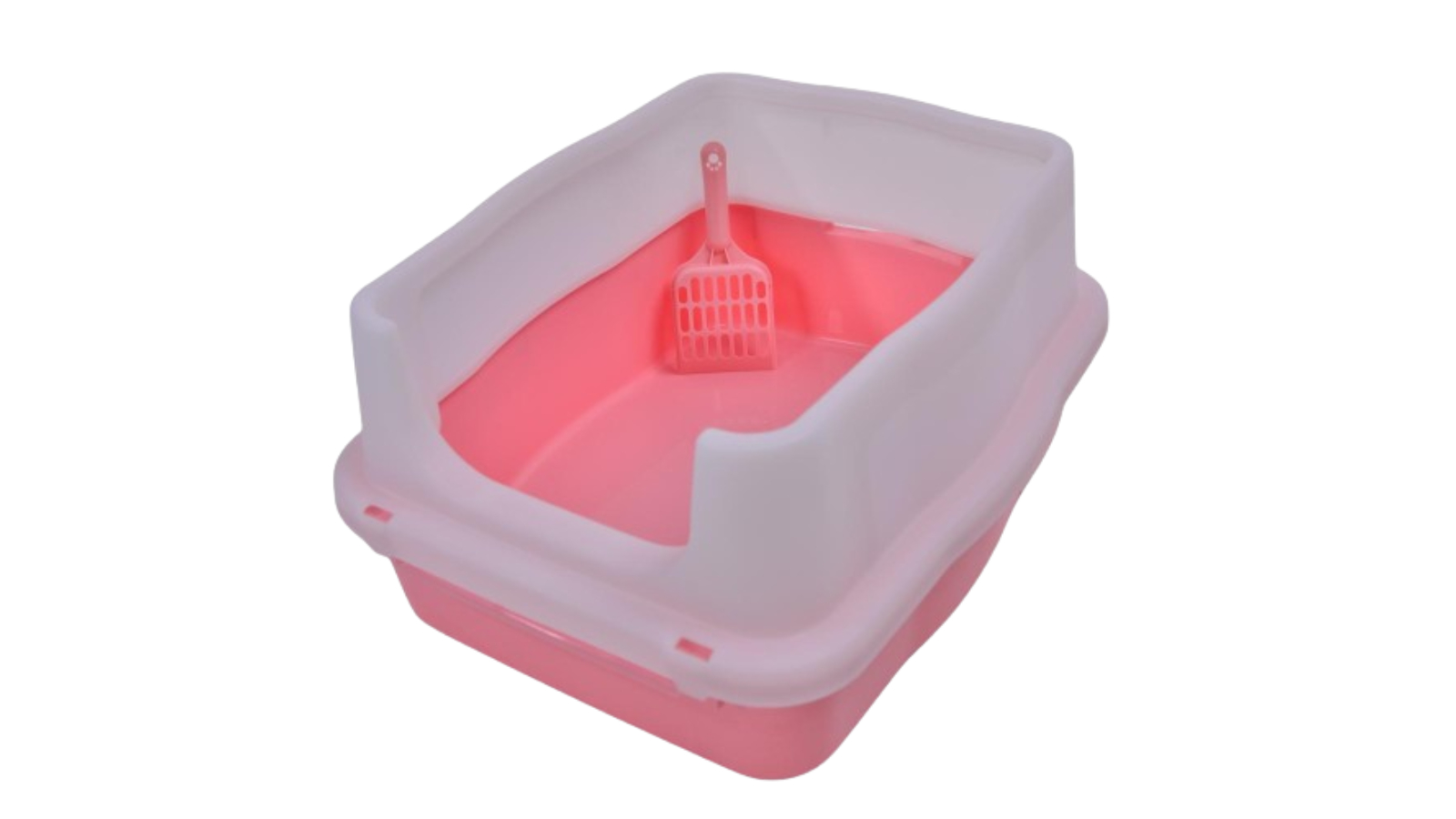 YES4PETS Large Deep Cat Litter Tray with Scoop - Pink