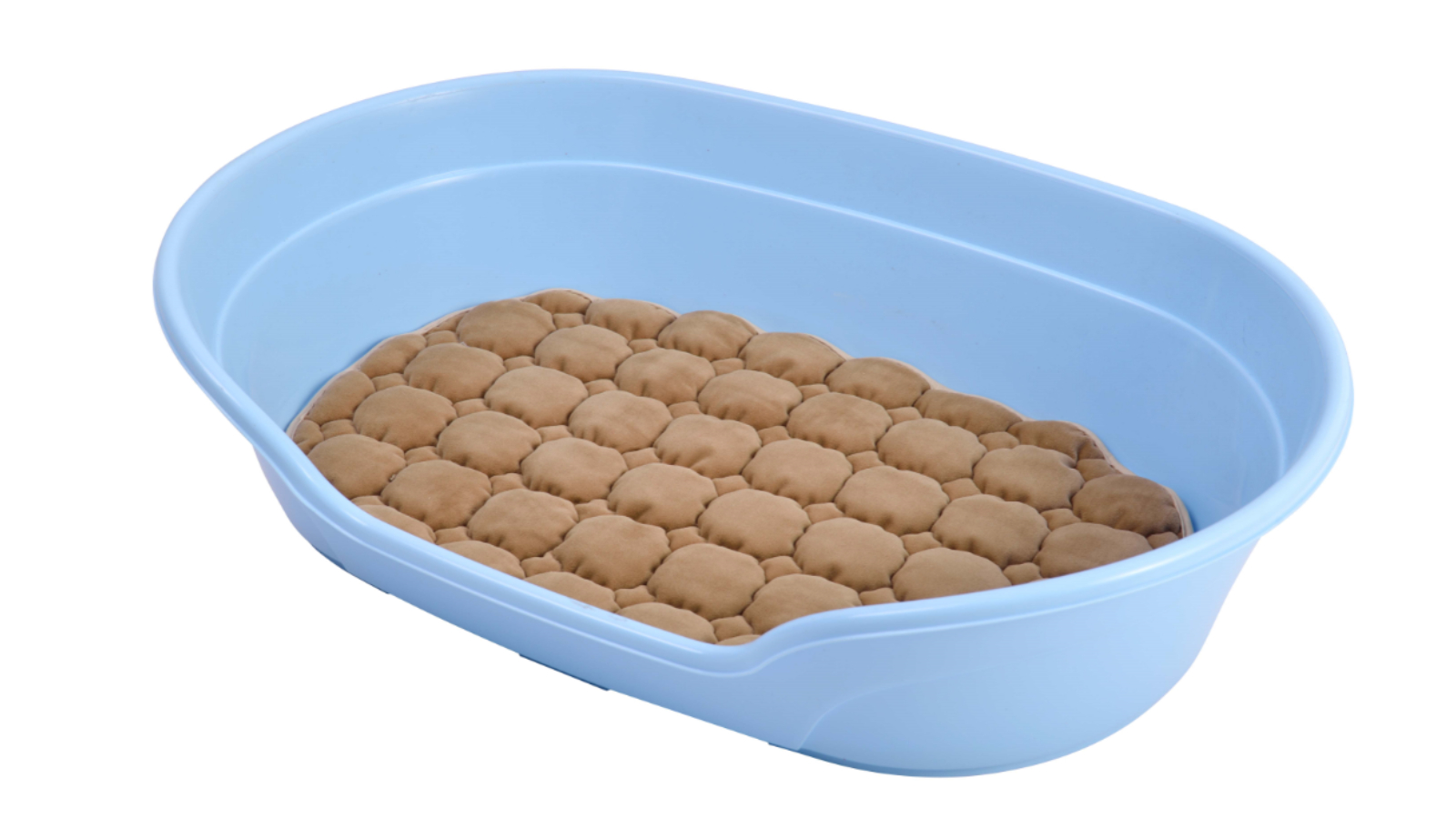 YES4PETS Medium Plastic Washable Basket Pet Bedding - Blue