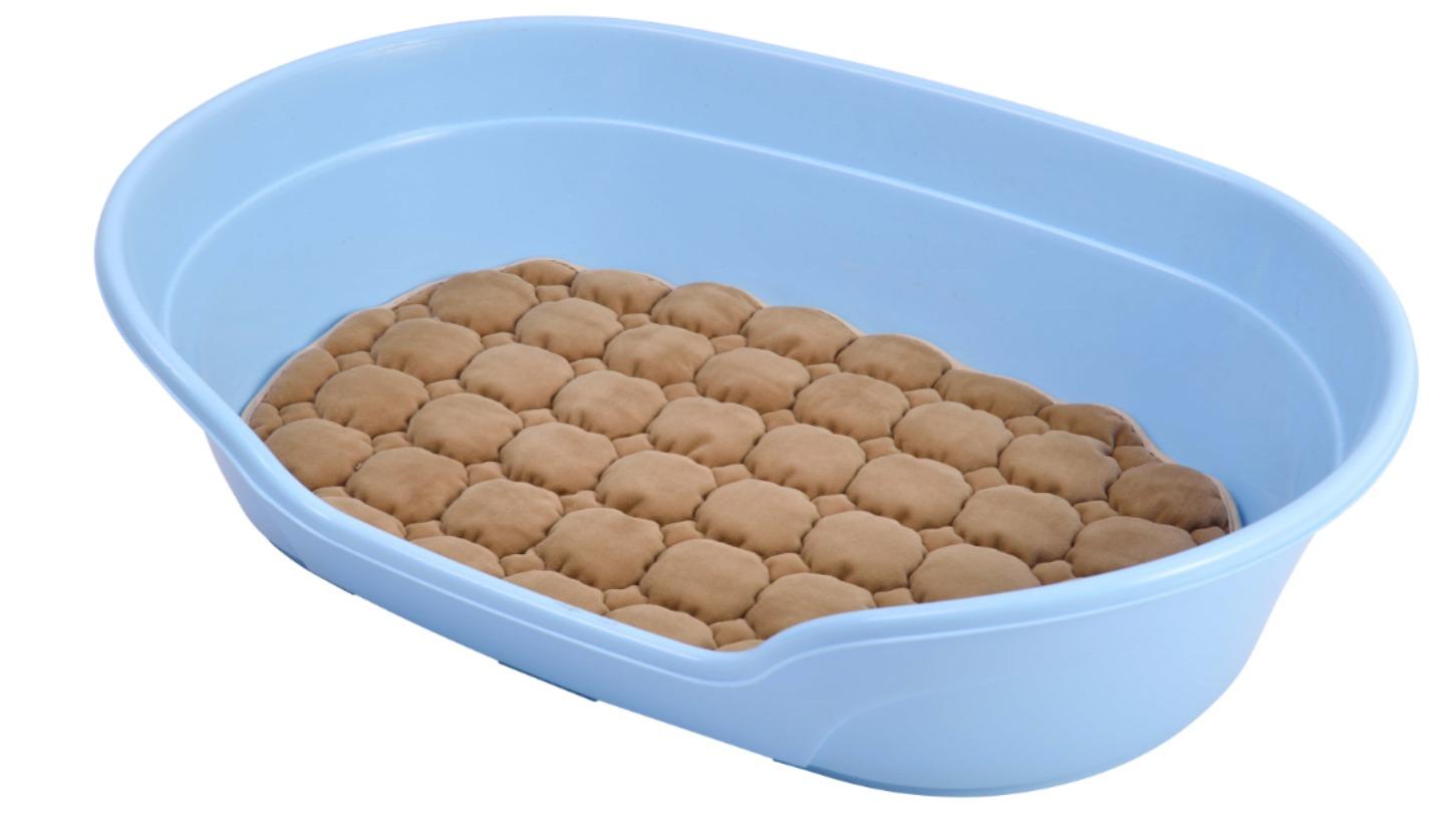 YES4PETS Large Pet Dog Bed Plastic Washable Basket - Blue