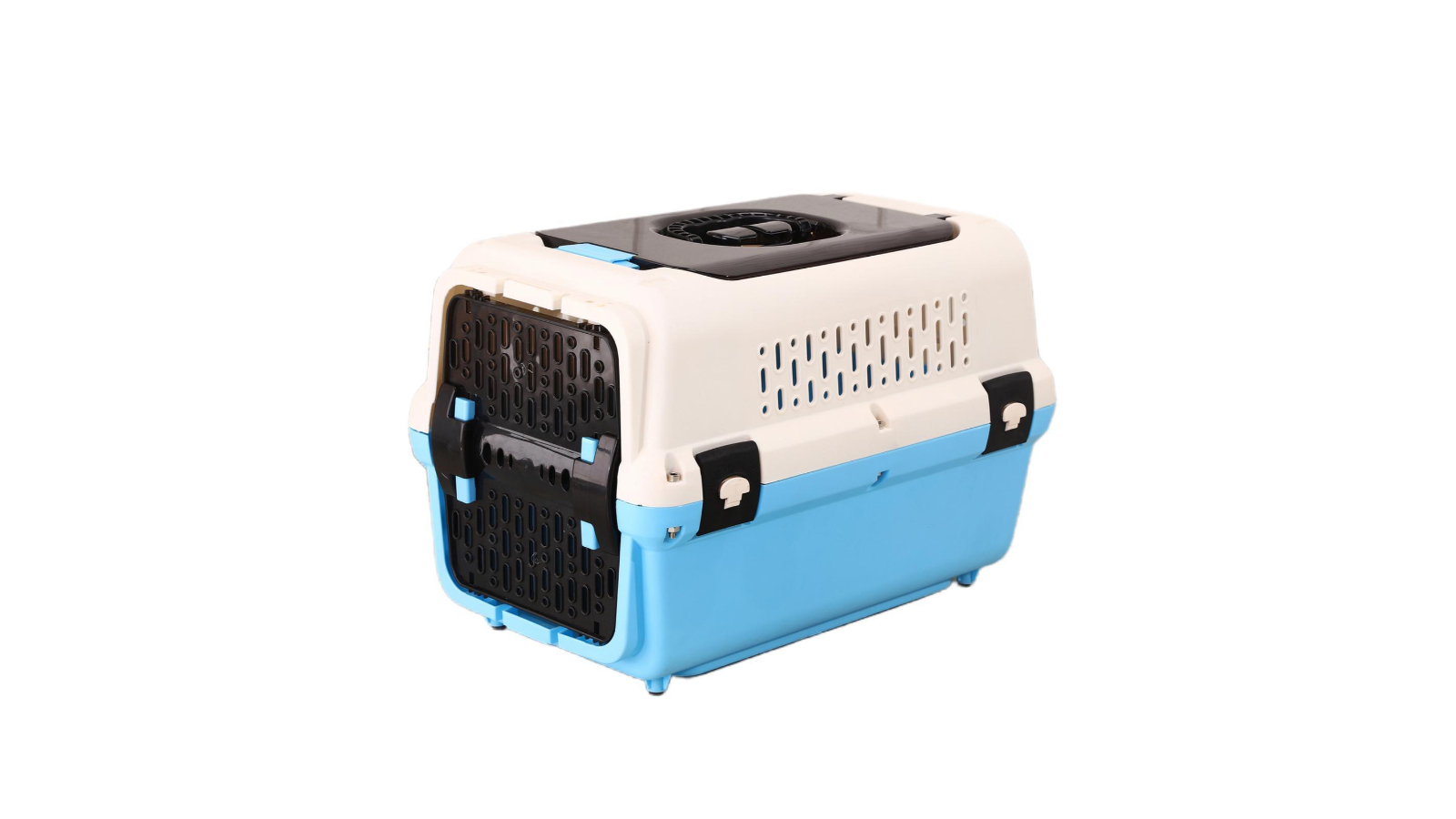 YES4PETS Medium Pet Travel Cage with Tray and Window - Blue