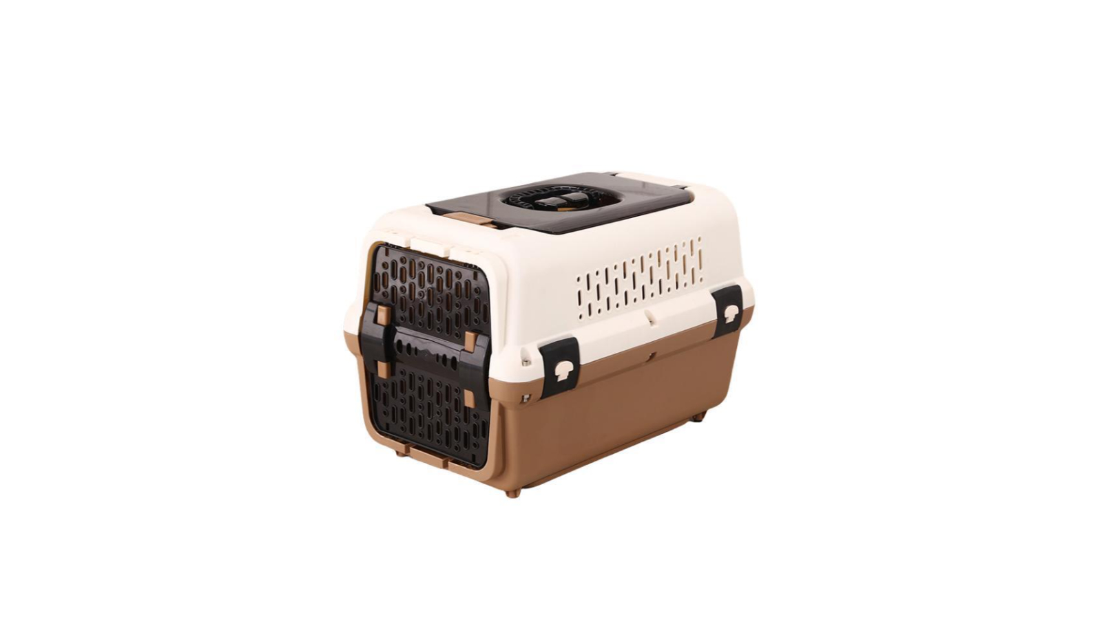 YES4PETS Medium Pet Travel Cage with Tray and Window - Brown