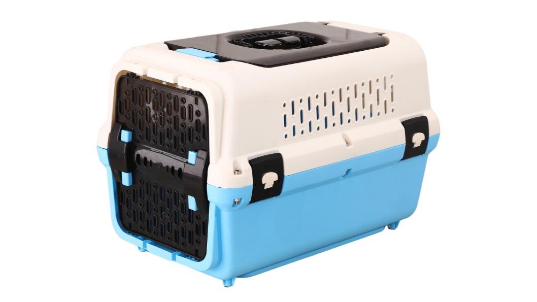 YES4PETS Large Pet Travel Cage with Tray and Window - Blue