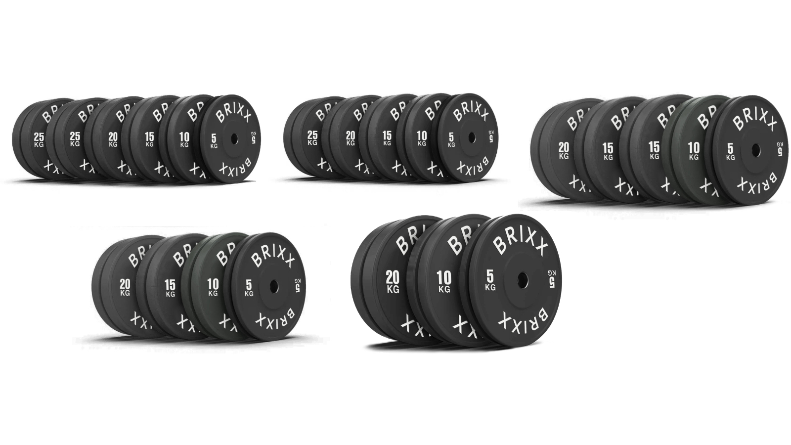 BRIXX Classic Olympic Bumper Plates Package