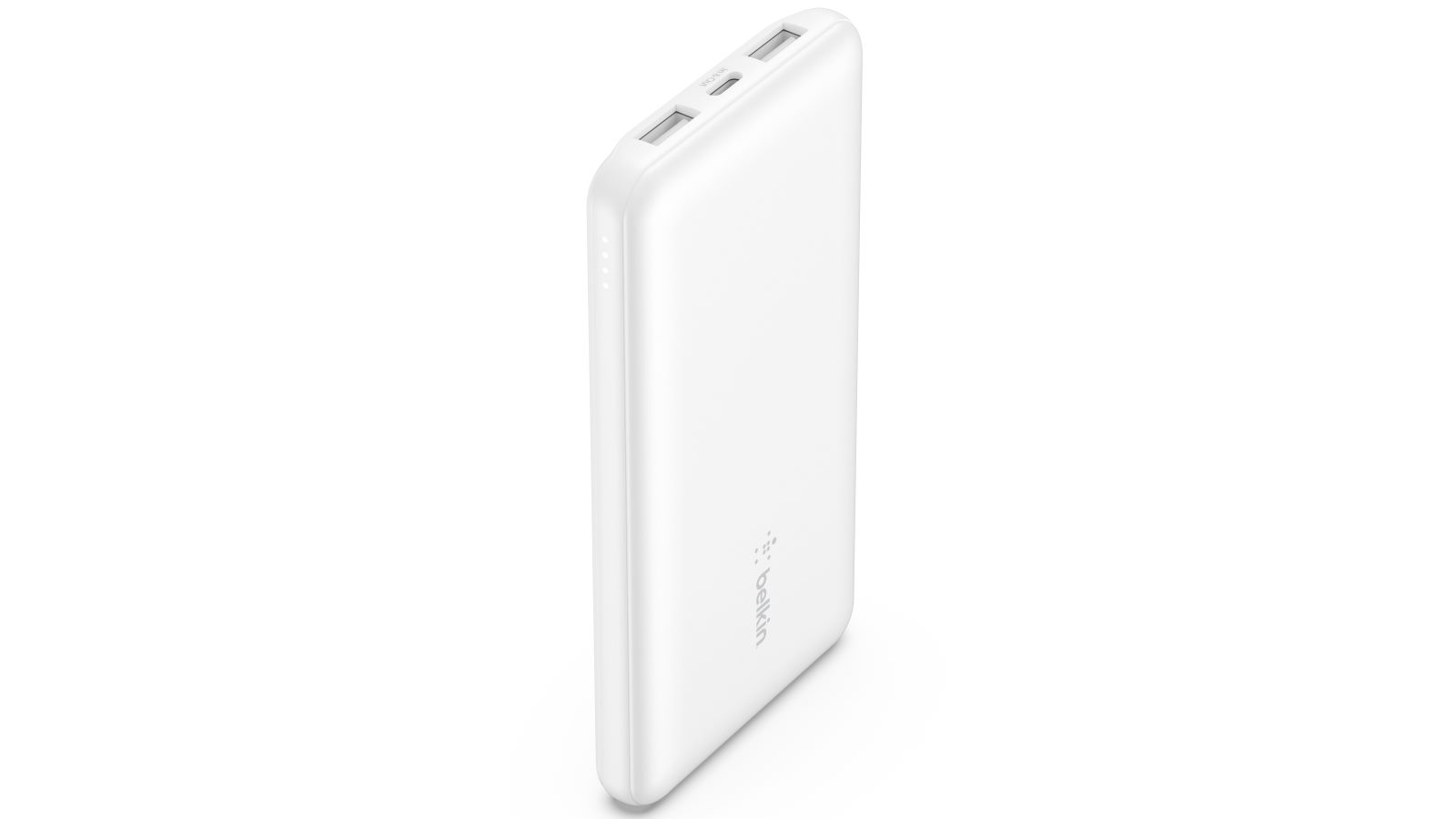 Belkin BoostCharge 3-Port 10K Power Bank (White) + USB-A to USB-C Cable