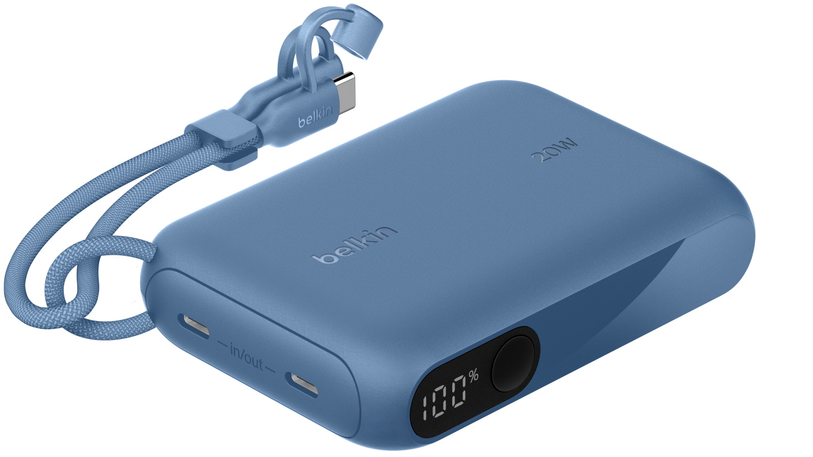 Belkin BoostCharge Power Bank 10K with Display - Blue