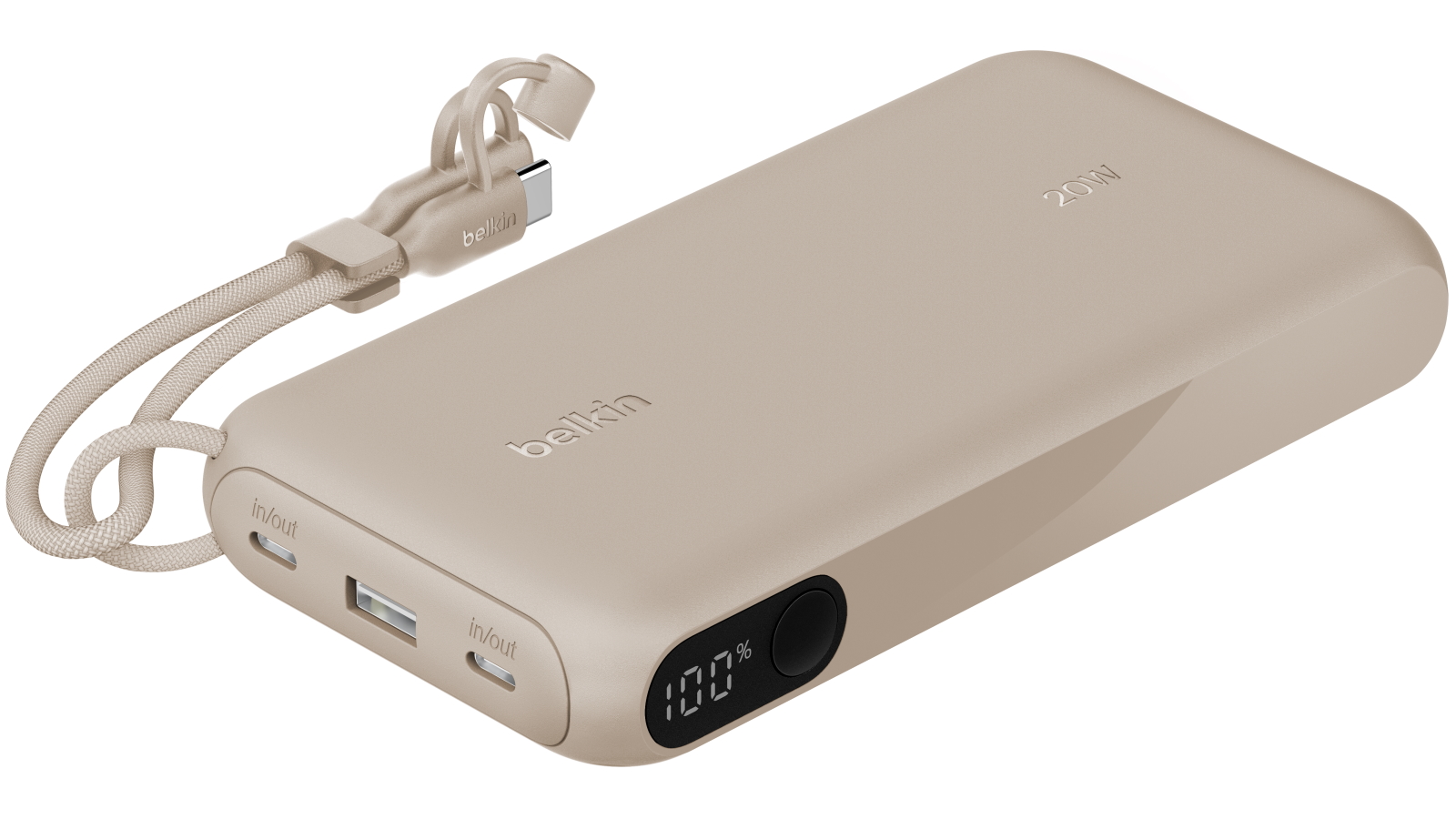 Belkin BoostCharge 20K Power Bank with Display - Sand