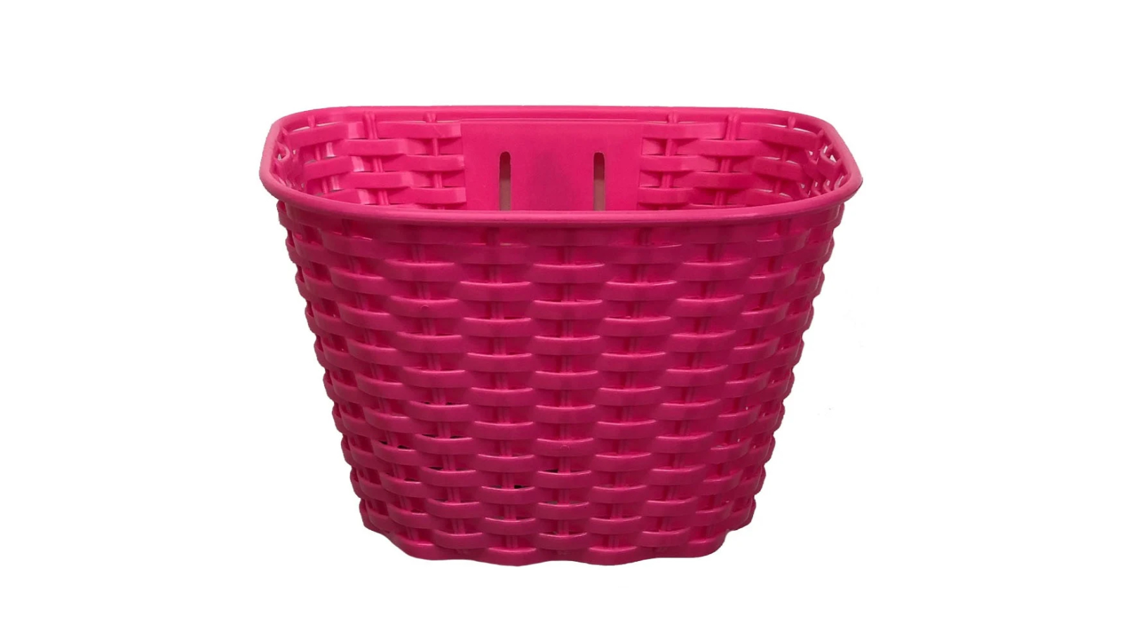 Action Bike and Ski Plastic Wicker Style Front Bike Basket - Pink