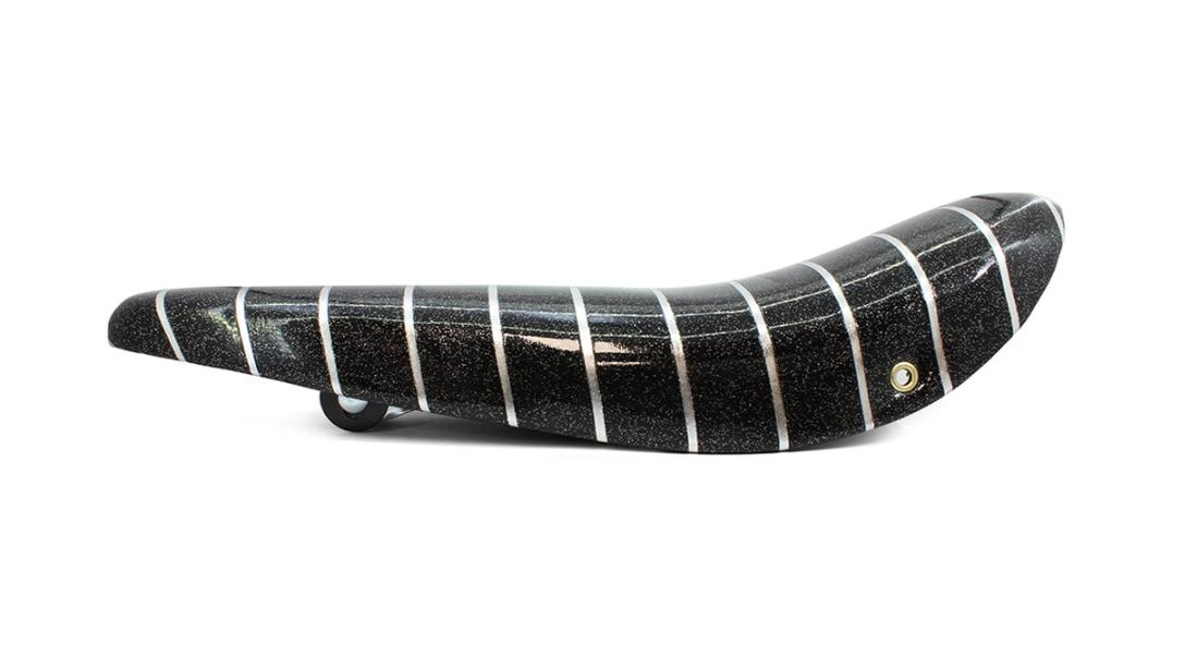 Action Bike and Ski Sparkle and Silver Stripe Lowrider Dragster Seat - Black