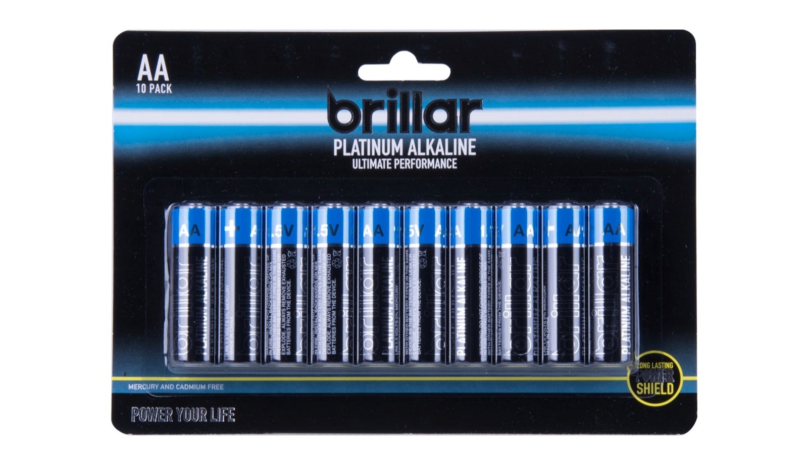 Brillar AA Platinum Alkaline Batteries Pack of 10 Harvey Norman