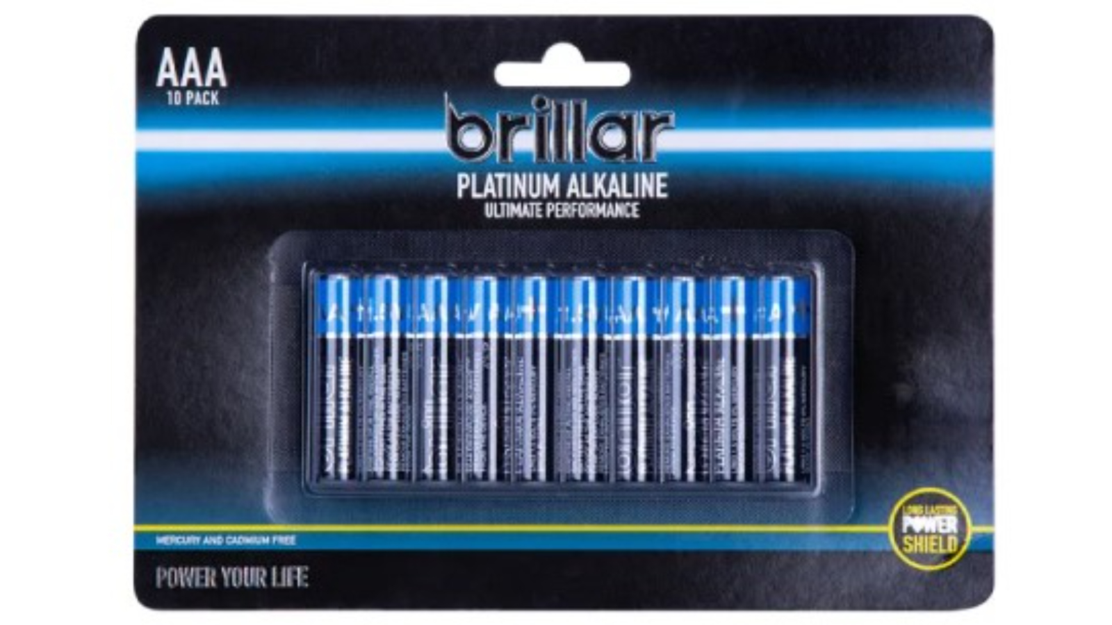 Brillar AAA Platinum Alkaline Batteries - Pack of 10