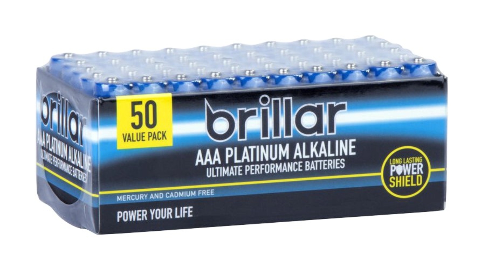 Brillar AAA Platinum Alkaline Batteries Pack of 50 Harvey Norman