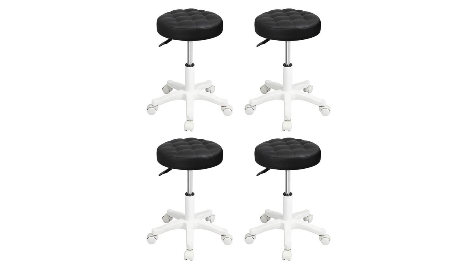 Levede 4 Piece PU Leather Salon Bar Stool in Black
