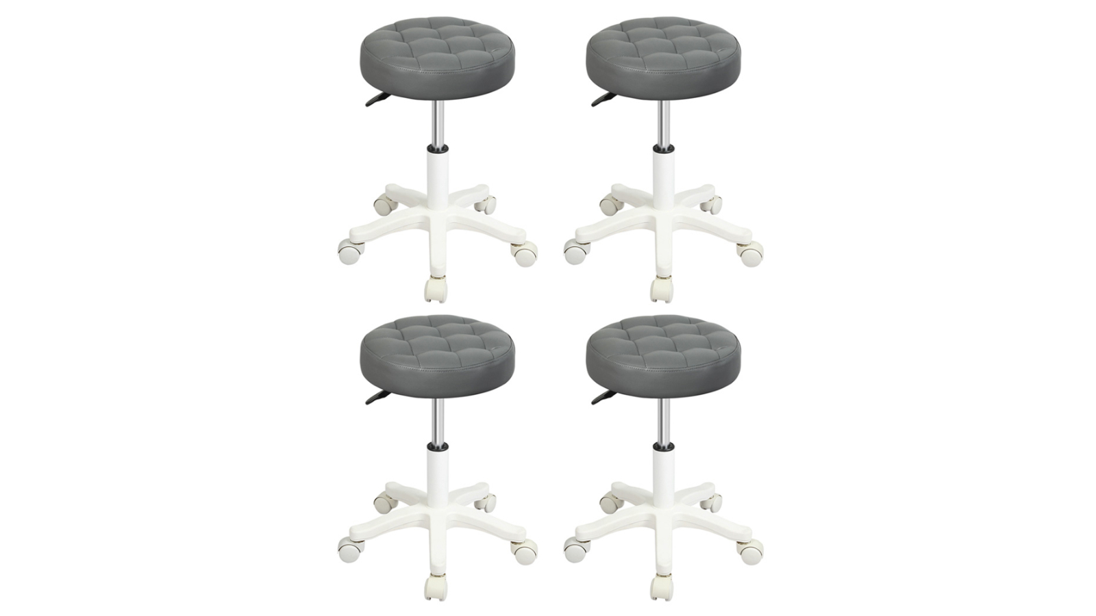 Levede 4 Piece PU Leather Salon Bar Stool in Grey 