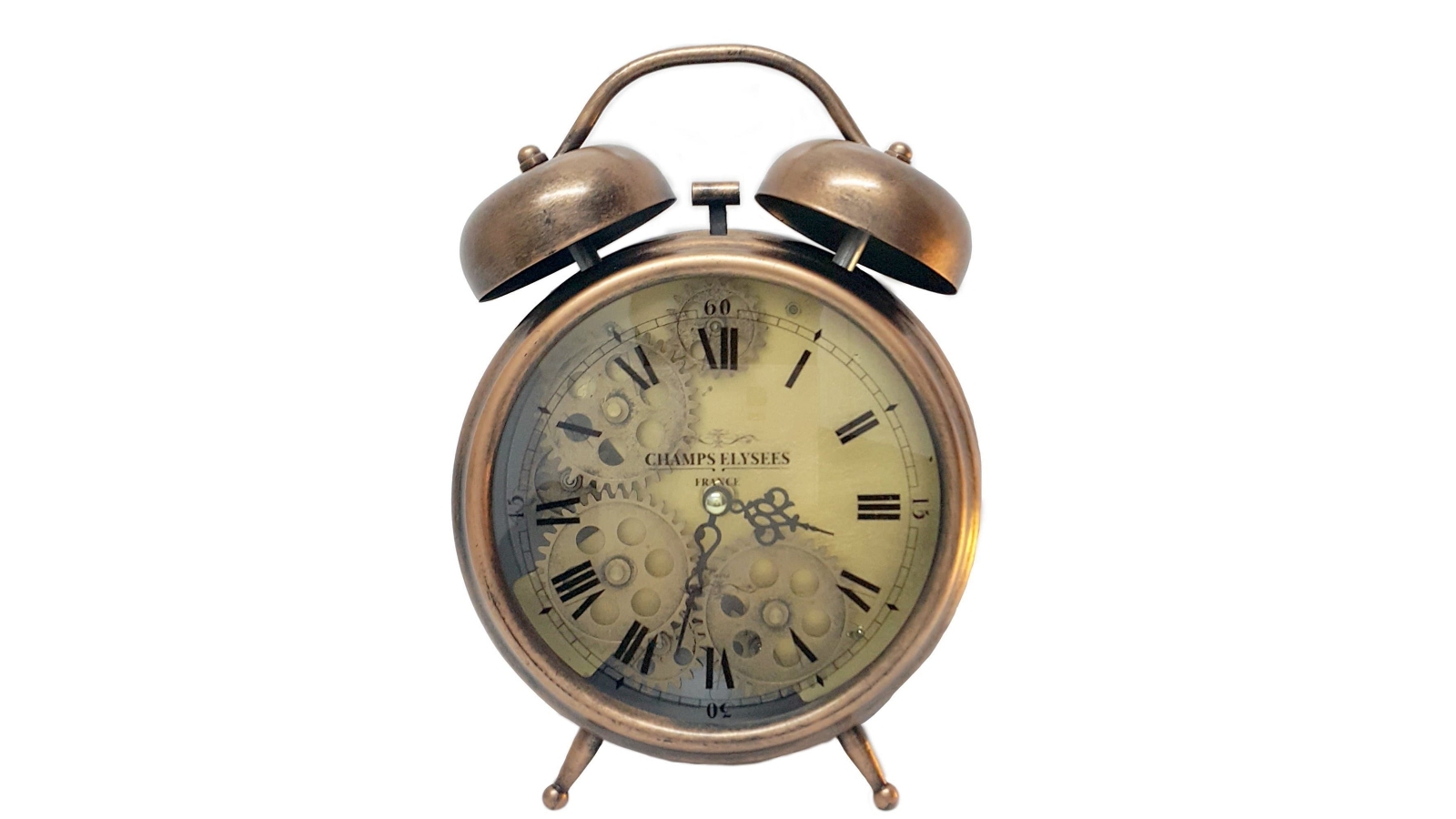 Italian Luxury Group Madame Cuivre Metal Alram Clock Copper Harvey