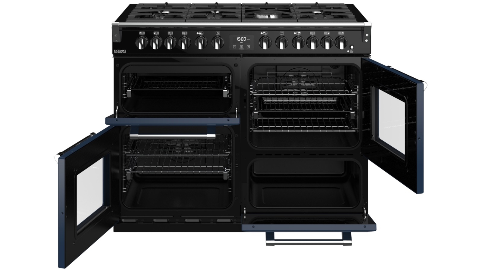 Belling 1100mm Colour Boutique Richmond Deluxe Dual Fuel Range Cooker