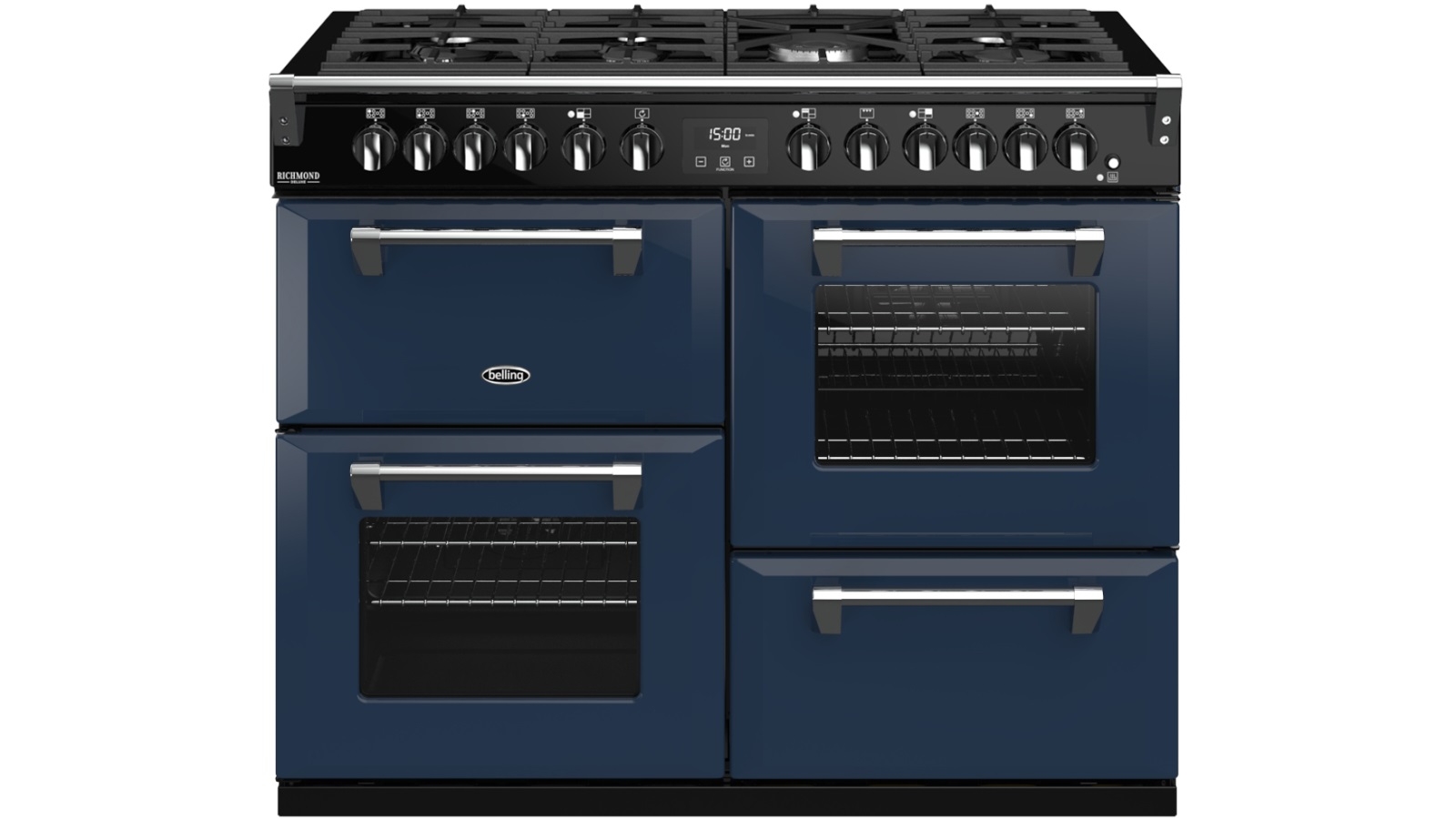 Belling 1100mm Colour Boutique Richmond Deluxe Dual Fuel Range Cooker