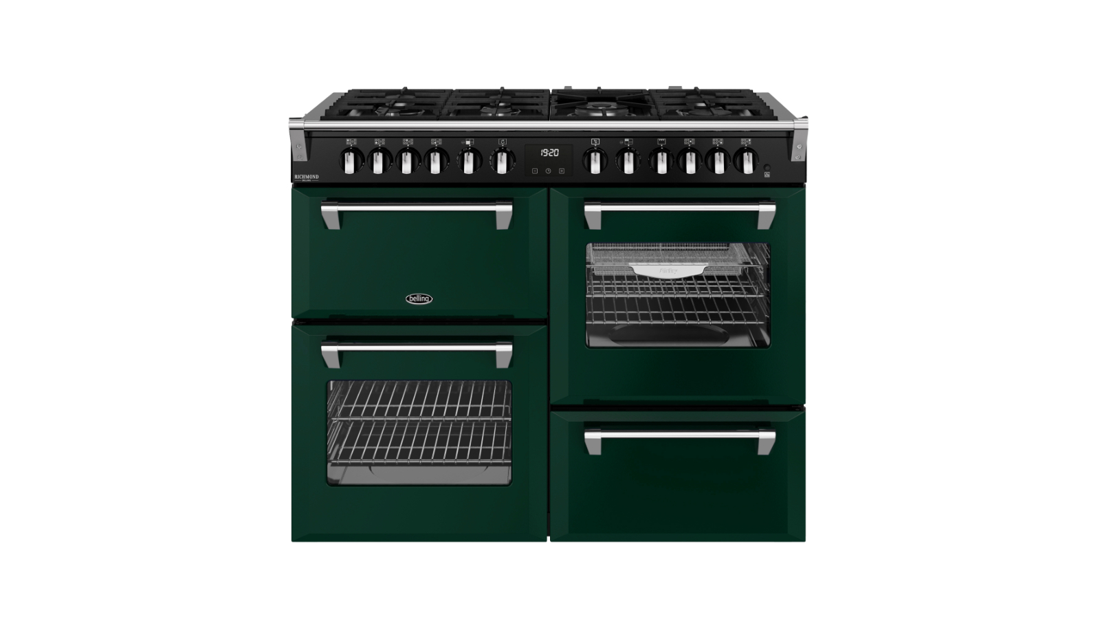 Belling 110cm Richmond Deluxe Dual Fuel Range Cooker - British Racing Green