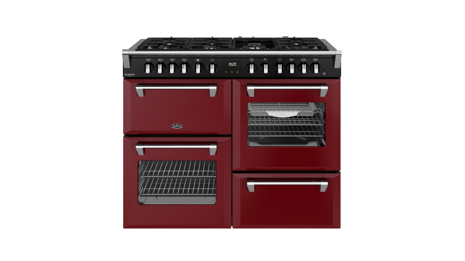 Belling 110cm Richmond Deluxe Dual Fuel Range Cooker - Garnet Red