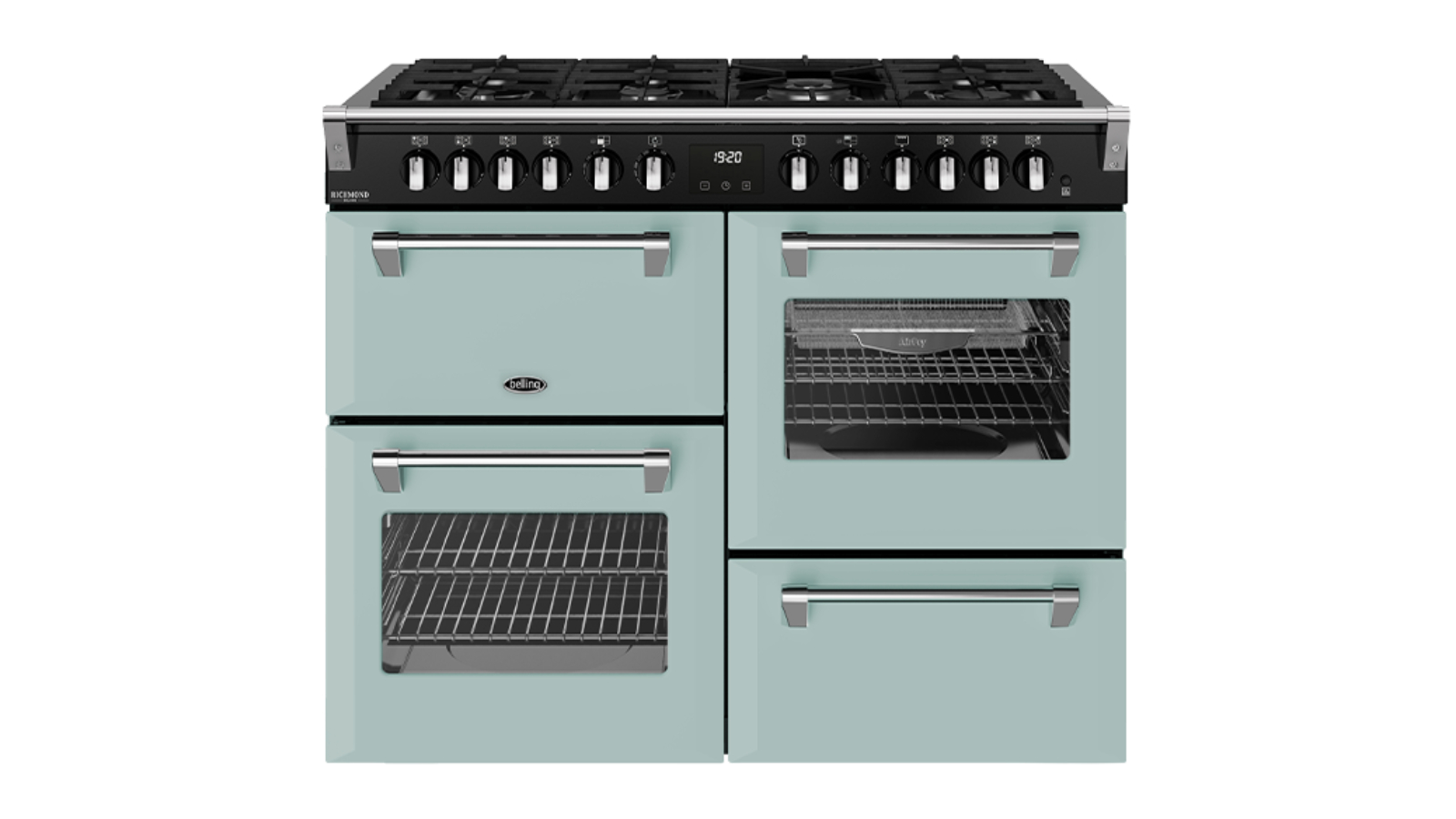 Belling 110cm Richmond Deluxe Dual Fuel Range Cooker - Seafoam Blue