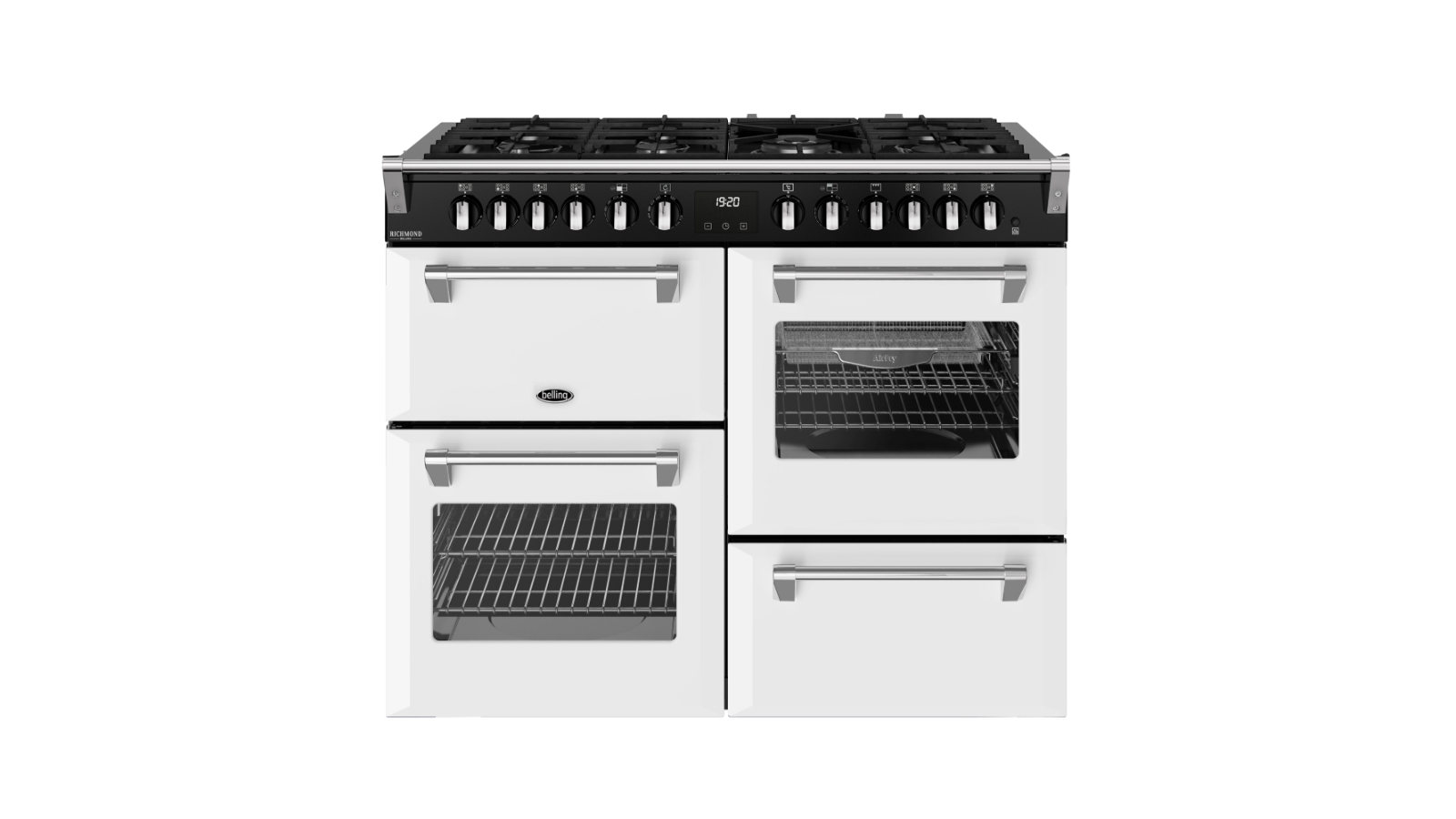 Belling 110cm Richmond Deluxe Dual Fuel Range Cooker - Ice White