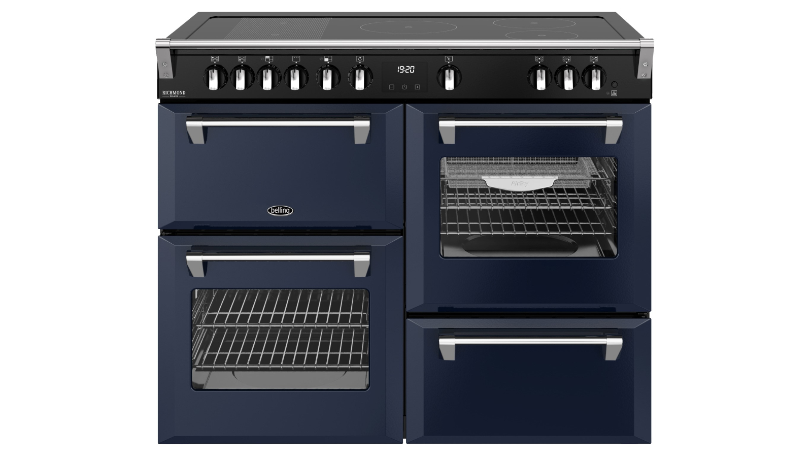 Belling 110cm Richmond Deluxe 5 Zone Induction Range Cooker - Midnight Blue