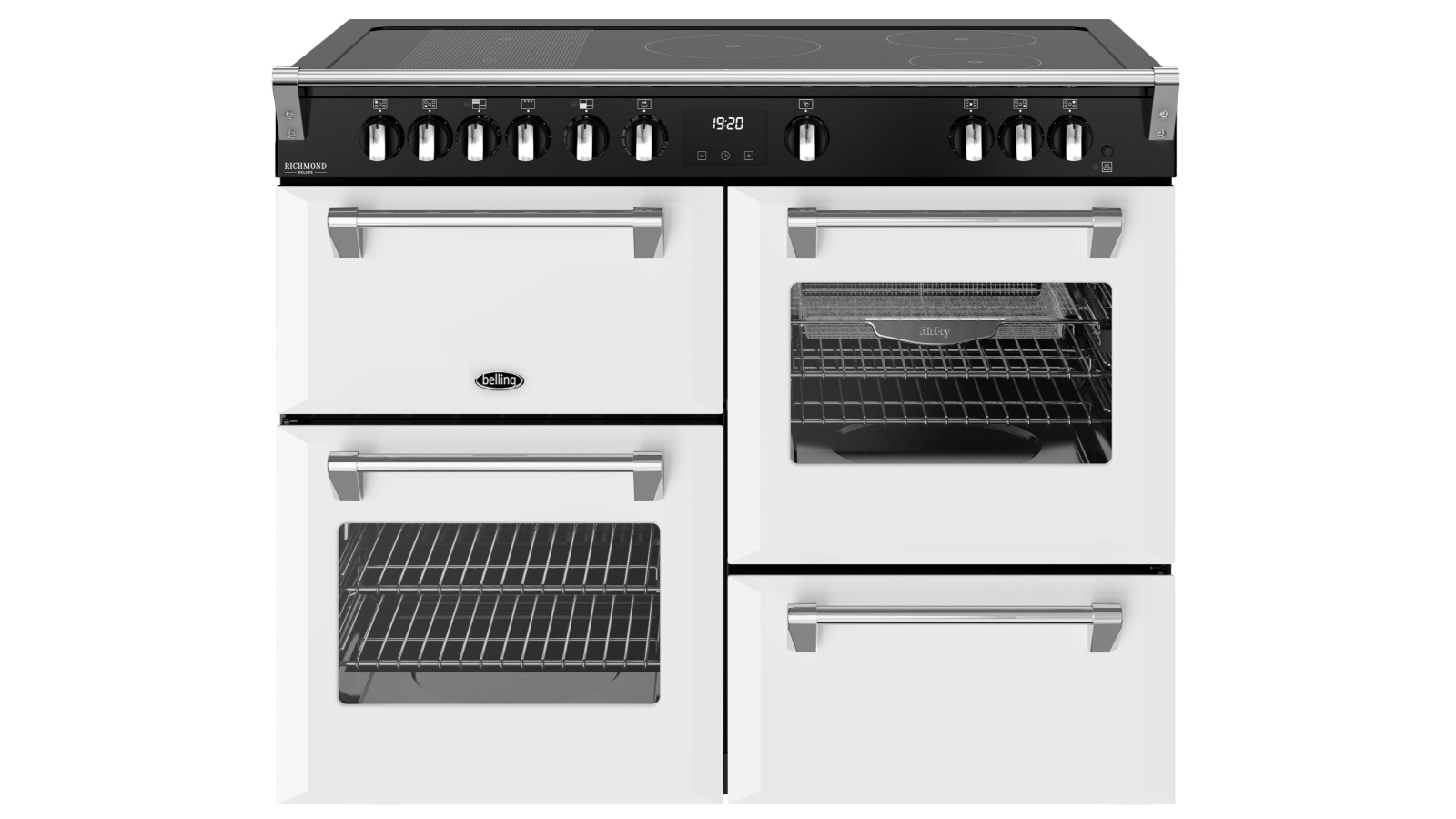 Belling 110cm Richmond Deluxe 5 Zone Induction Range Cooker - Ice White