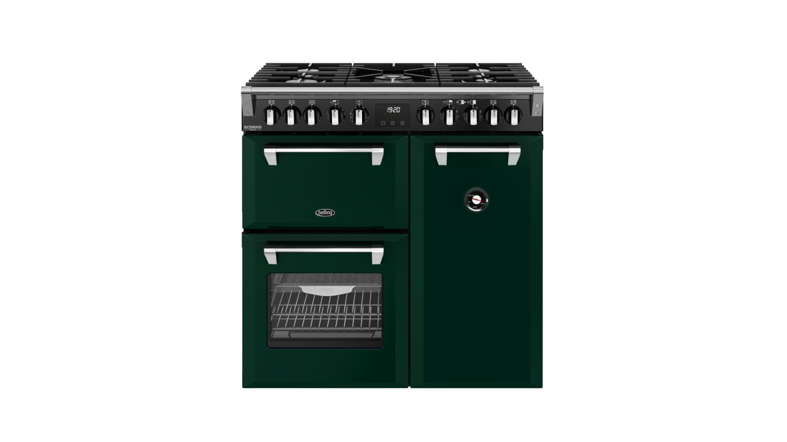 Belling 90cm Richmond Deluxe Dual Fuel Range Cooker - British Racing Green