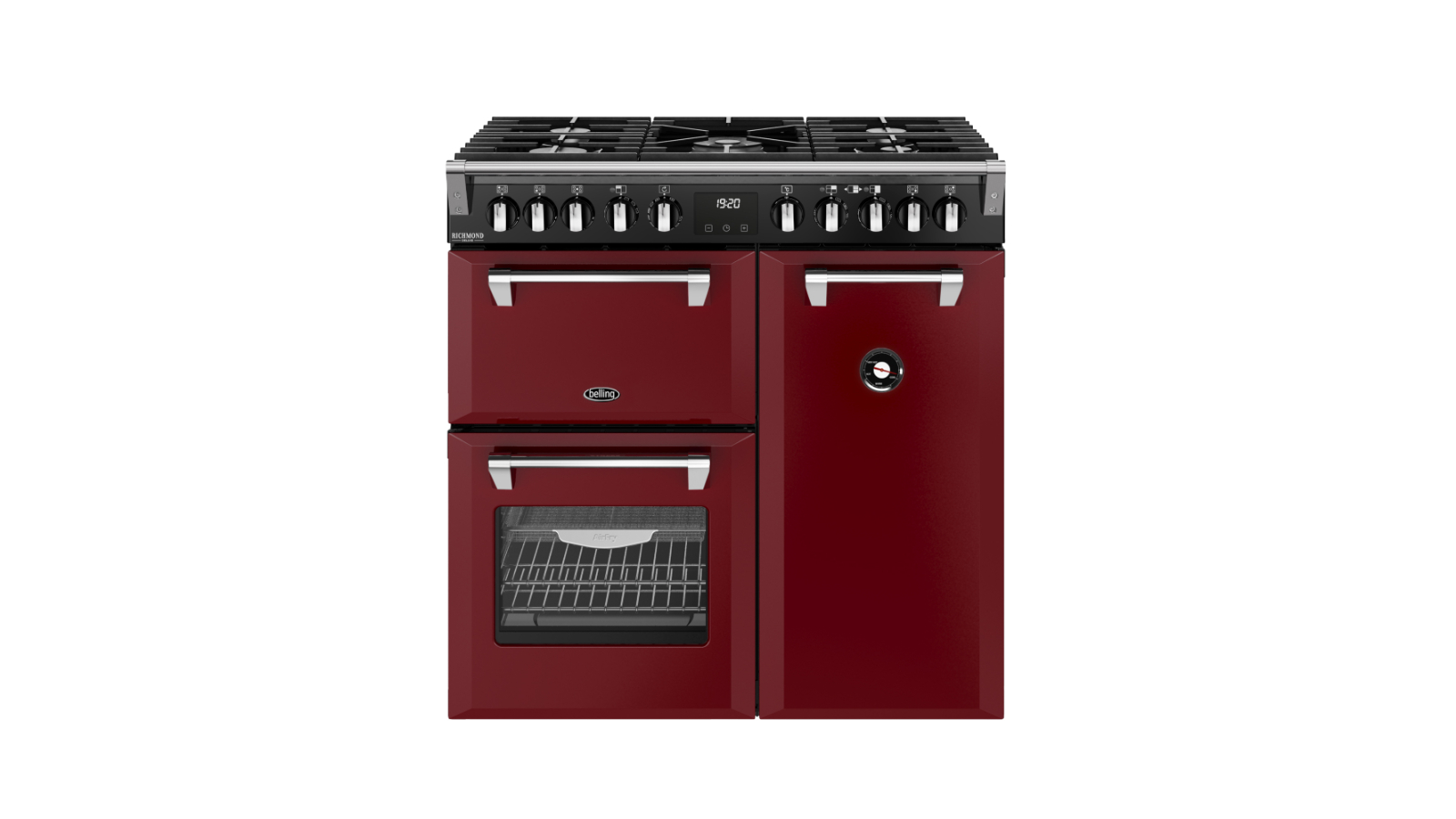 Belling 90cm Richmond Deluxe Dual Fuel Range Cooker - Garnet Red