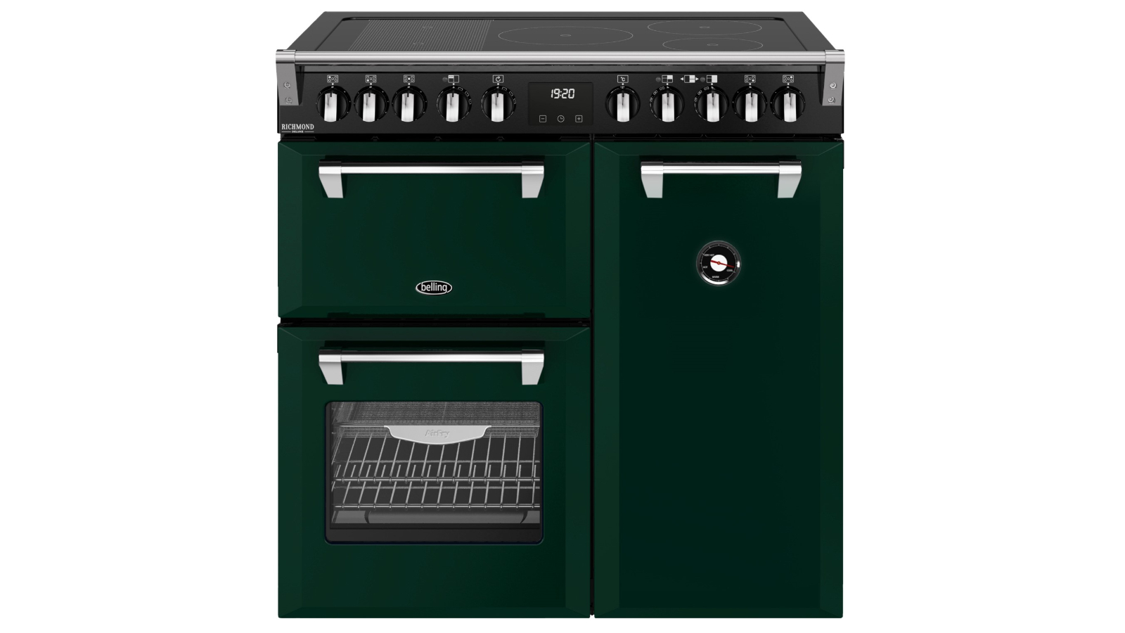 Belling 90cm Richmond Deluxe 5 Zone Induction Range Cooker - British Racing Green