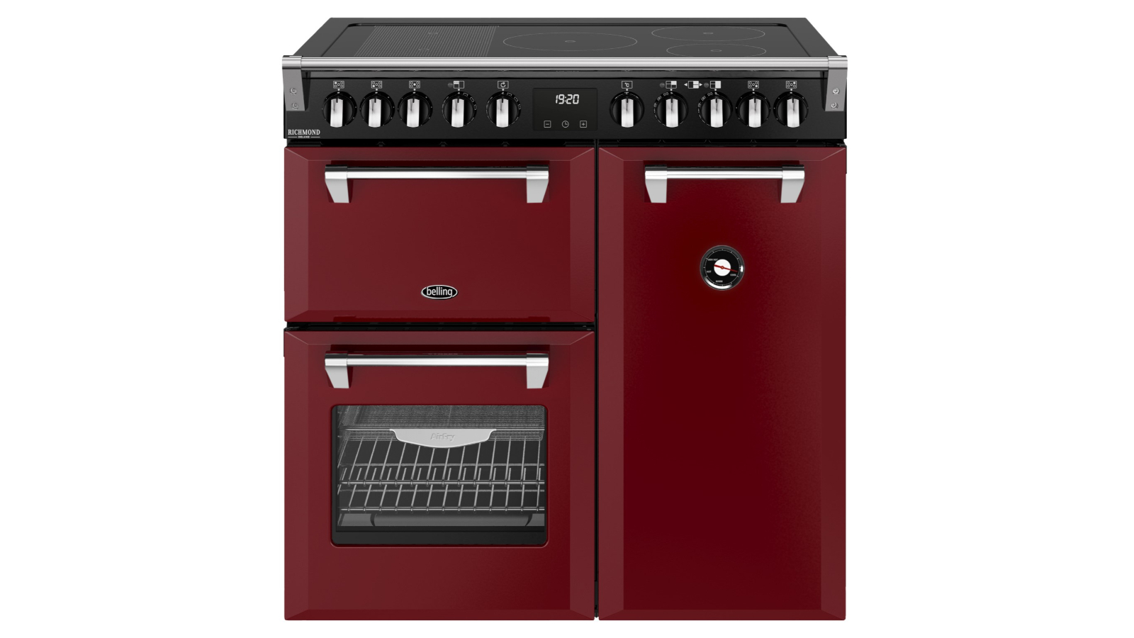 Belling 90cm Richmond Deluxe 5 Zone Induction Range Cooker - Garnet Red