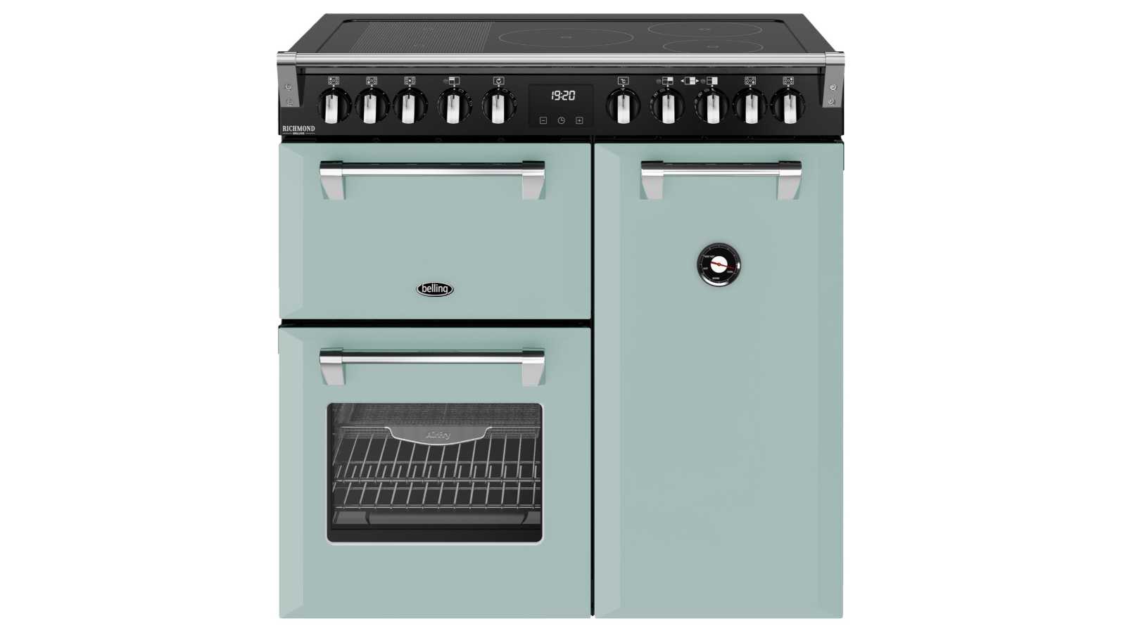 Belling 90cm Richmond Deluxe 5 Zone Induction Range Cooker - Seafoam Blue
