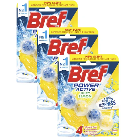 Bref 3 Piece 50g Toilet Cleaner - Juicy Lemon