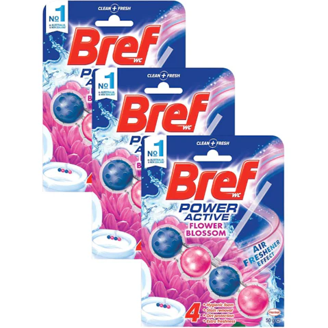 Bref 3 Piece 50g Toilet Cleaner - Flower Bloom