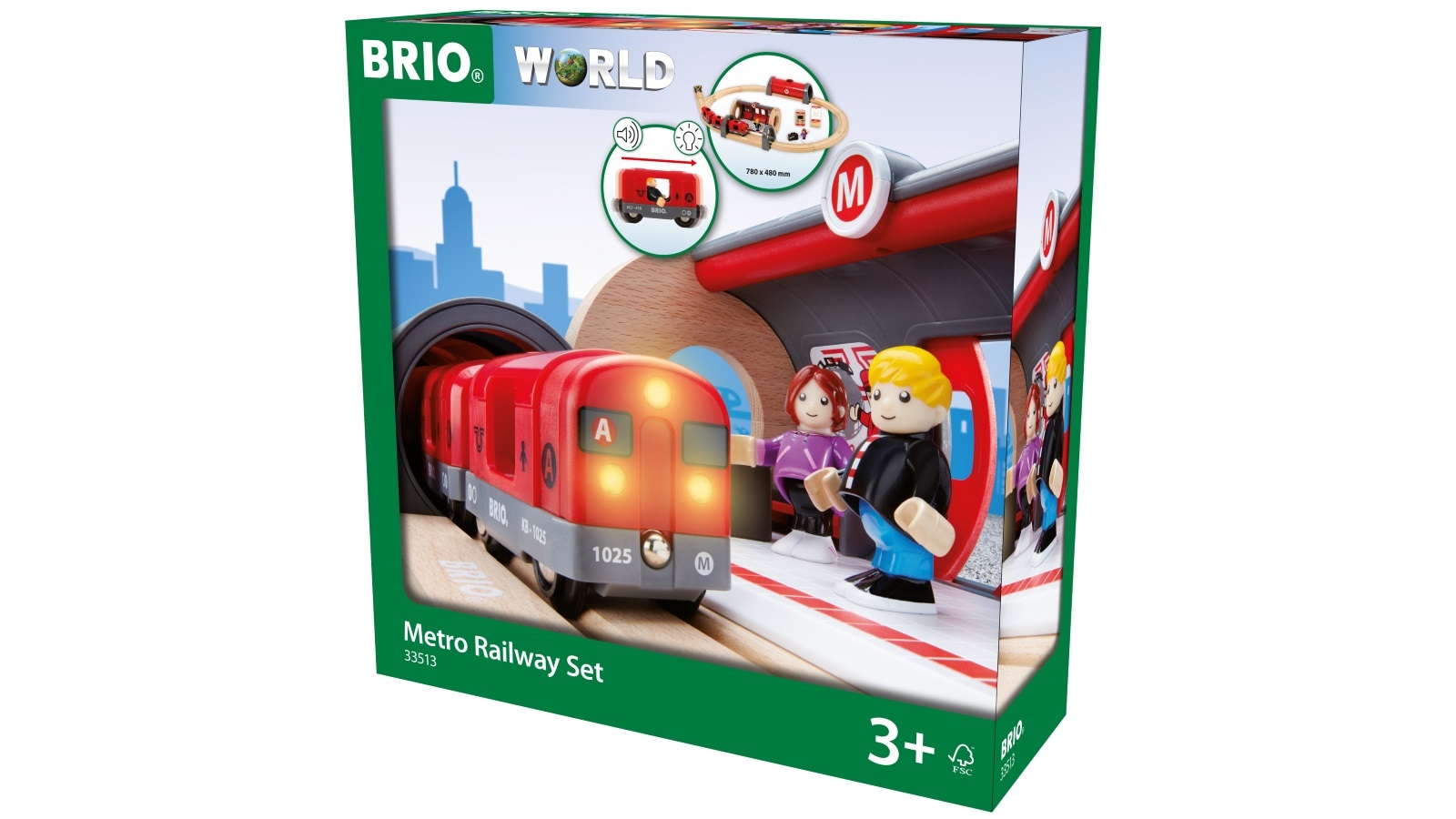 Brio 20 Pieces Metro Railway Set