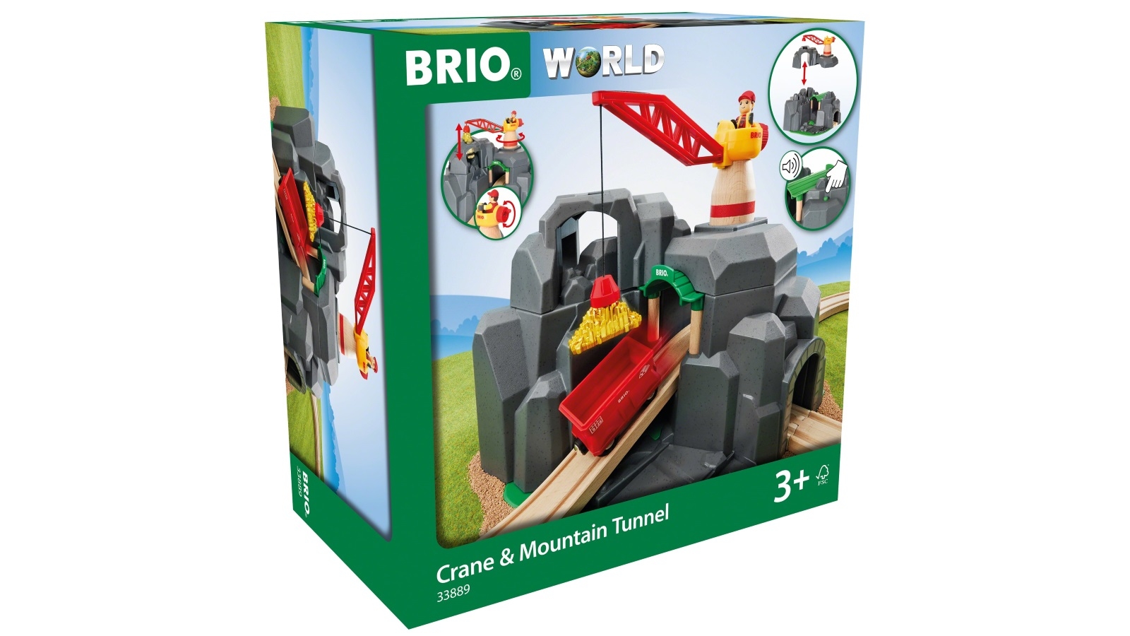 Brio crane and mountain tunnel outlet