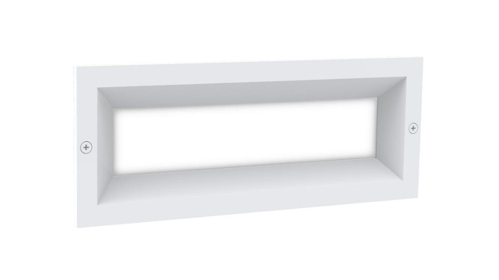 BRICK LED Tri-CCT Exterior Rectangular Recessed Wall Brick Light Frosted Diffuser IP65 - White