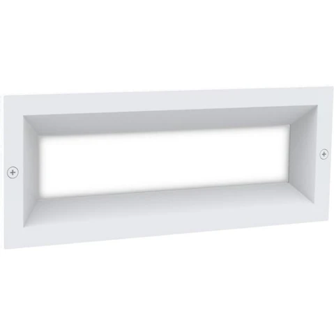 BRICK LED Tri-CCT Exterior Rectangular Recessed Wall Brick Light Frosted Diffuser IP65 - White