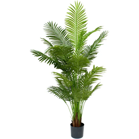 Glamorous Fusion Bright Green Areca Palm Tree Artificial Plant in Pot - 183cm
