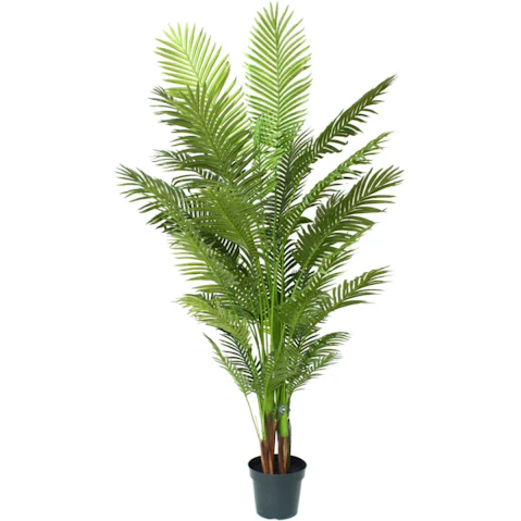 Glamorous Fusion Bright Green Areca Palm Tree Artificial Plant in Pot - 213cm