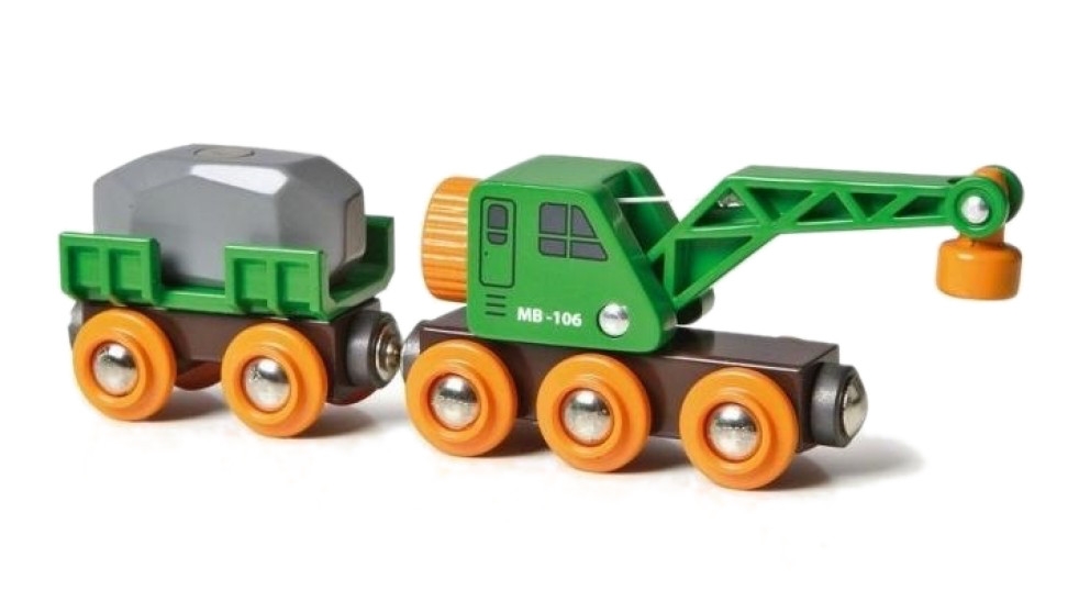 BRIO Clever Crane Wagon
