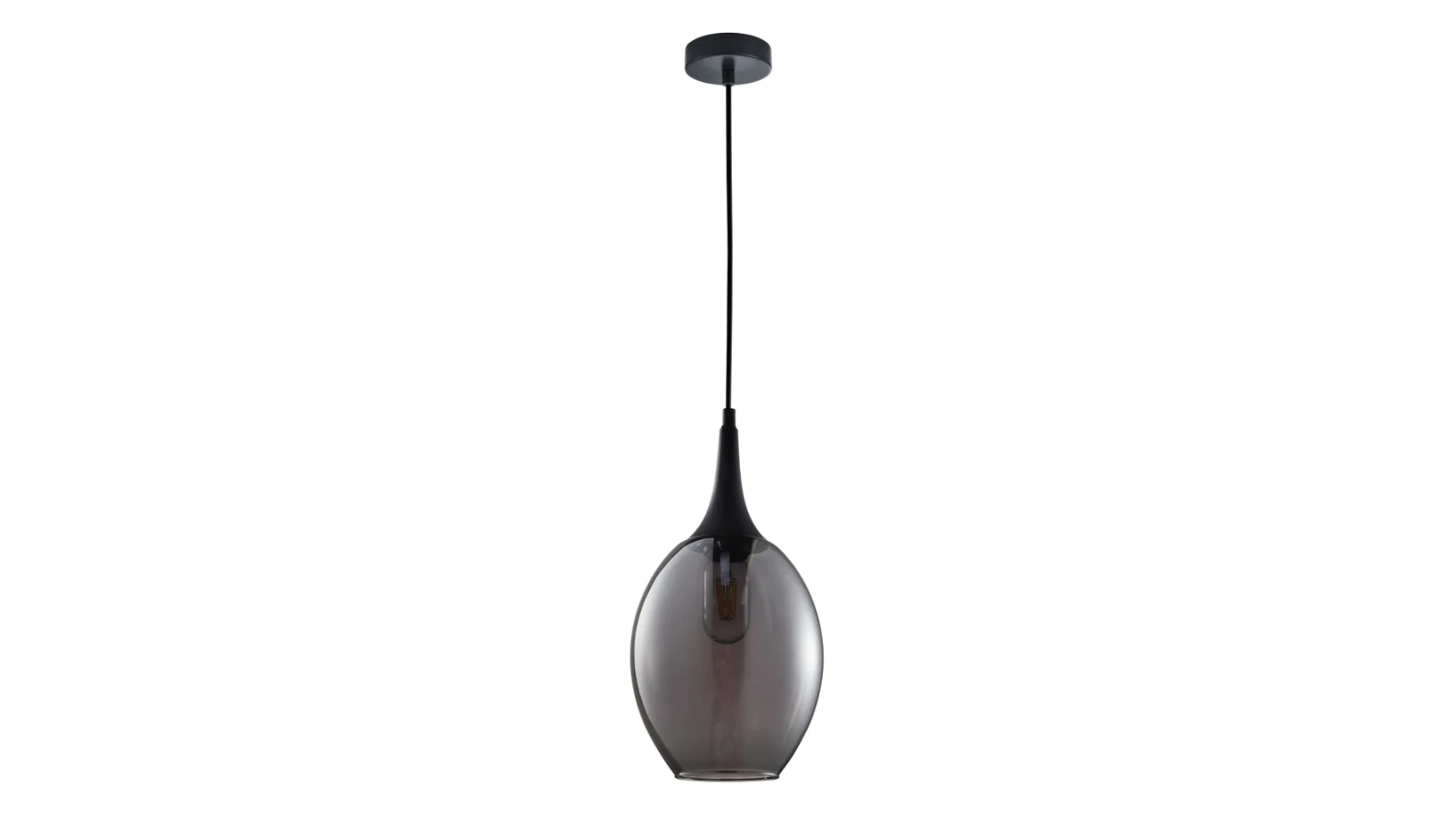 BROTE Mirror Finish Wine Glass Shape Pendant Light - Smokey Black