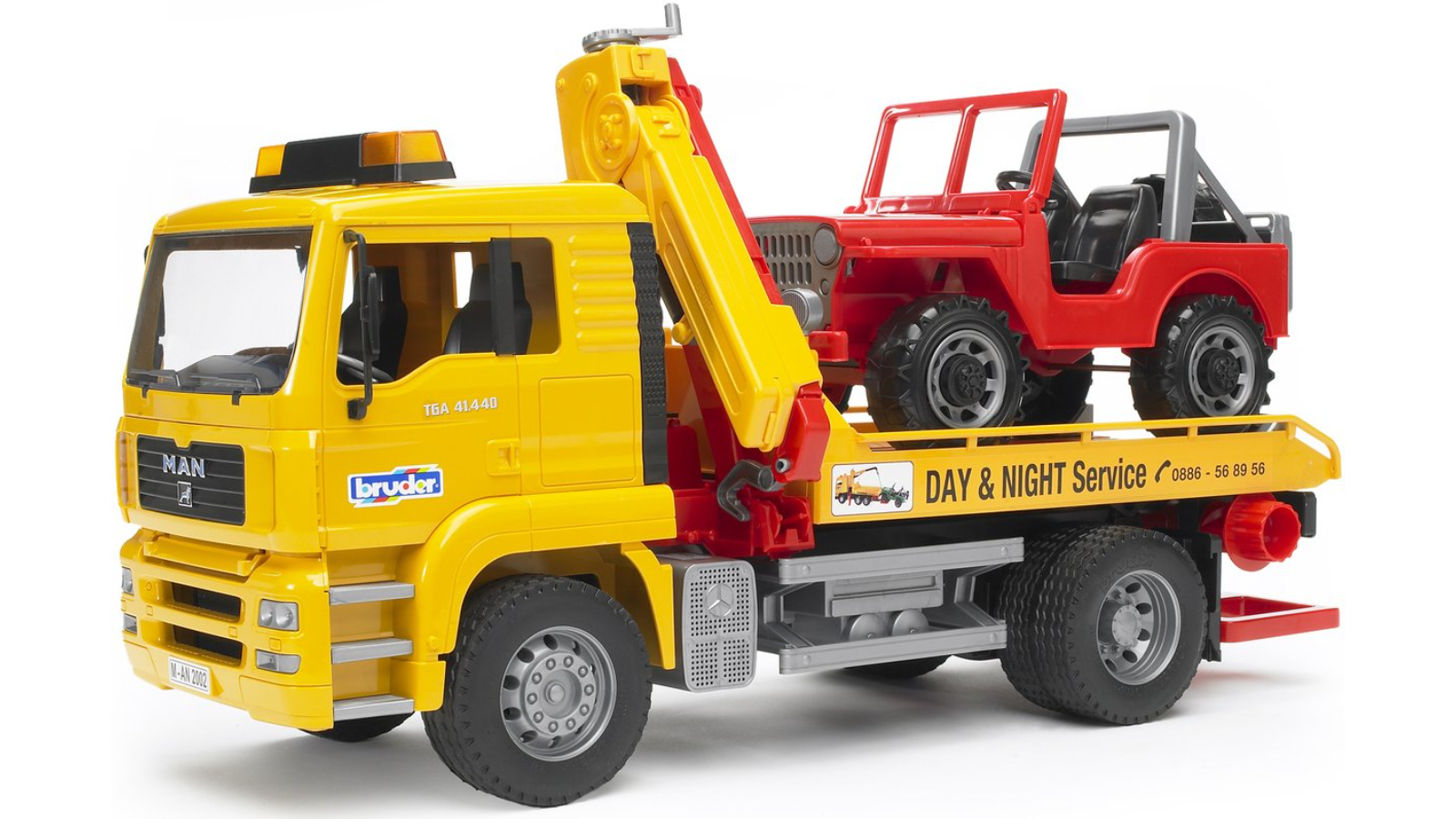 Bruder 1:16 Man Tga Breakdown Truck with Cross Country Vehicle