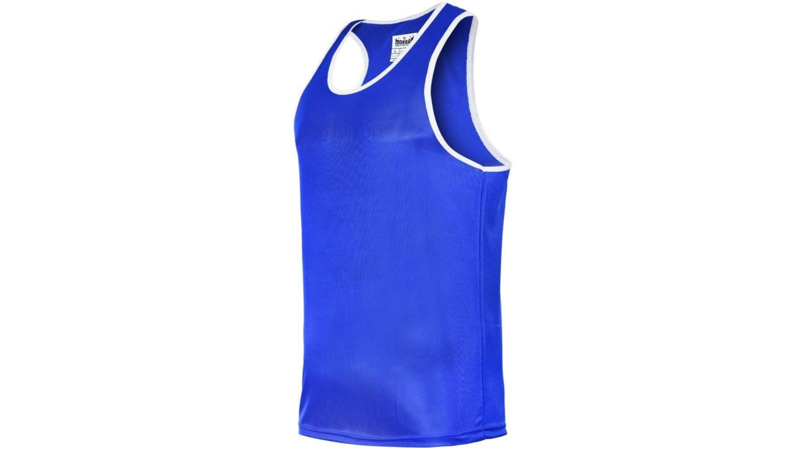 Morgan Sports Royal Blue/White Morgan Boxing Singlet - Large